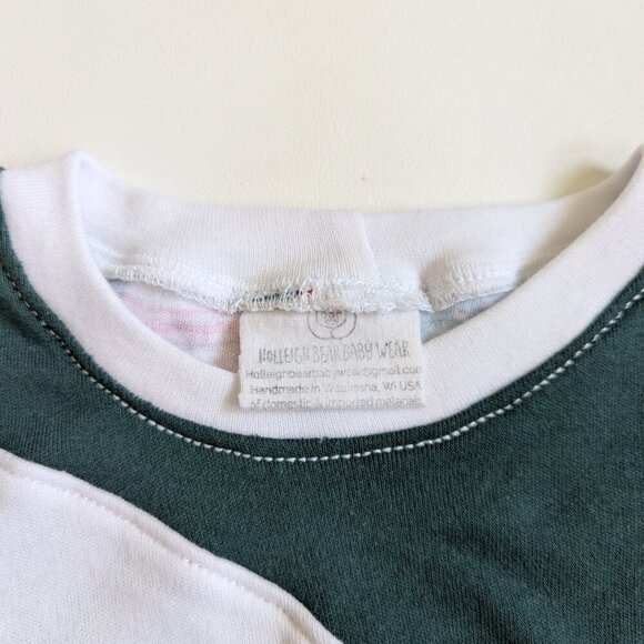 Handmade Winter Toddler Christmas T-Shirt Size 2T Green Red U.S. Made - Picture 4 of 8